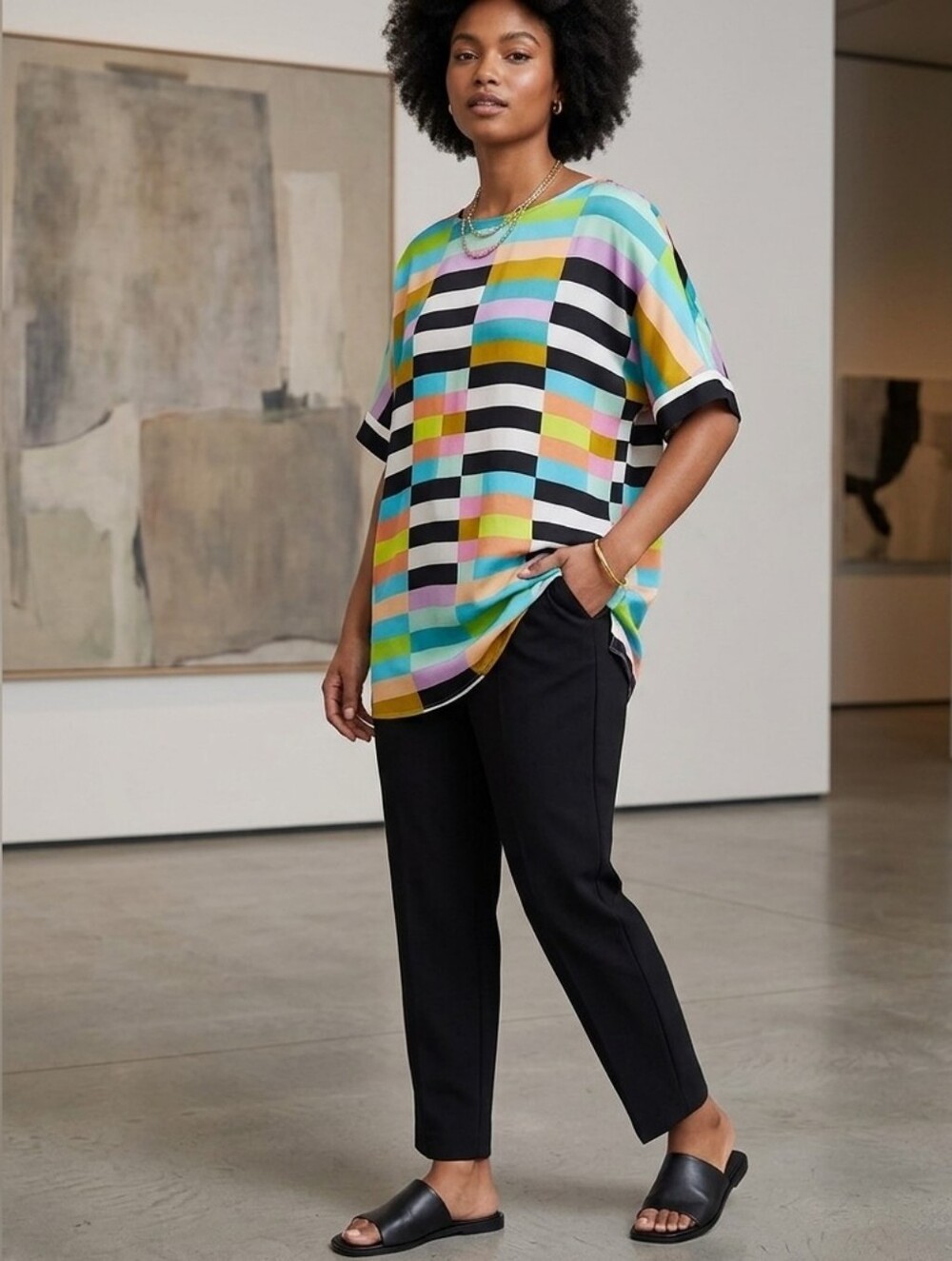 Mara Hoffman Multicolor Striped Tunic